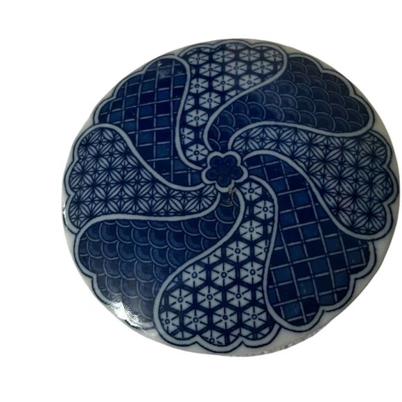 Sometsuke Japanese Porcelain Box
Cobalt Transfer Ware Takahashi blue and white - Picture 6 of 11